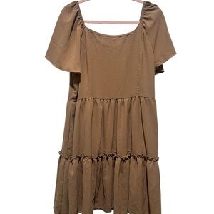 Elegant Brown Women's Dress